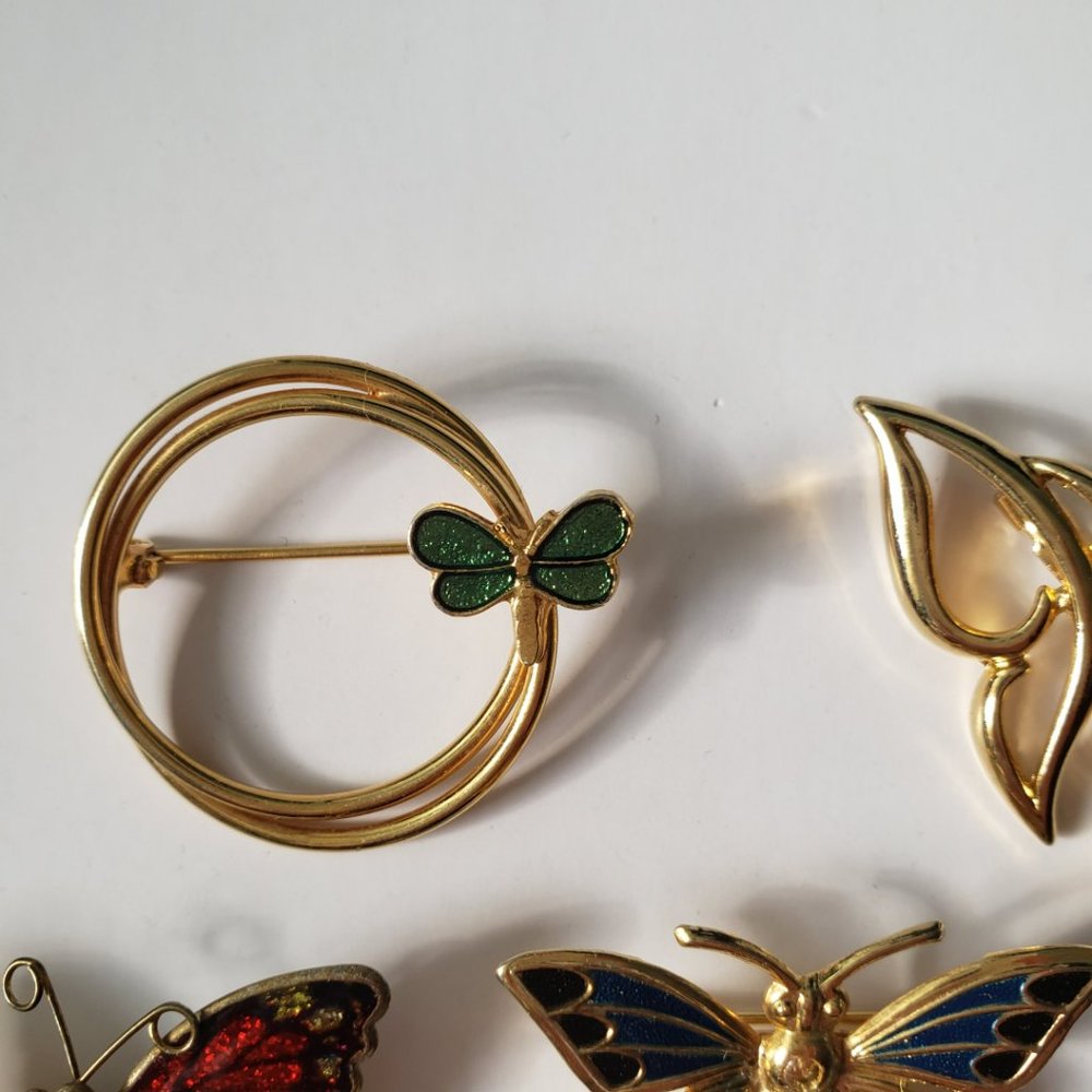 5 Assorted Butterfly Pins - Picture 5 of 9